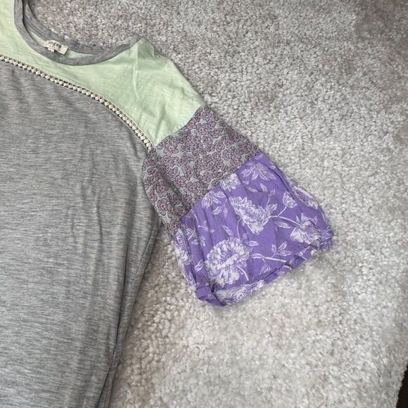 UMGEE Boho Sleeve Knit Dress Gray Pockets - Picture 4 of 7